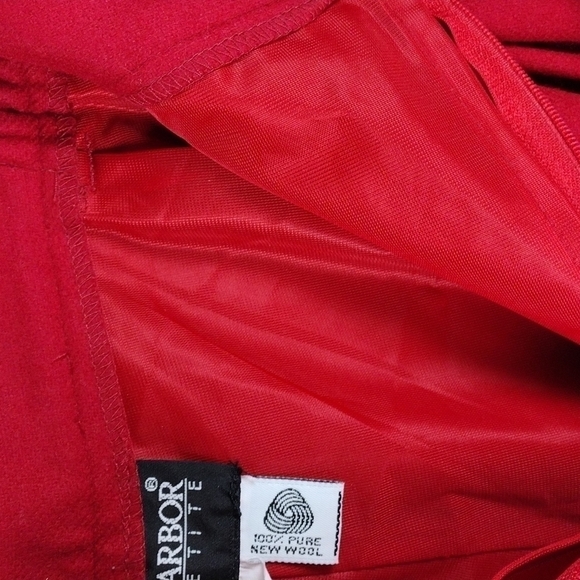 Sag Harbor Petite Vintage Red Wool Pleated High Rise Straight Leg Casual Trouser - Picture 7 of 12
